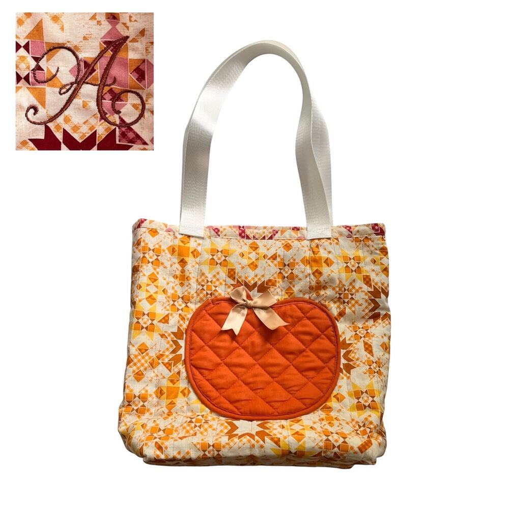Embroidered "A" Handmade Tote Womens Handbag Boho Fall